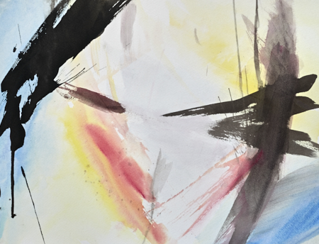 Weight Between original abstract painting in watercolour by Timothy Gent