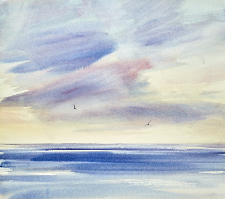 Light Beyond, St Annes original art watercolour painting by Timothy Gent