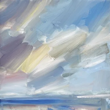 Seascape oil painting Offshore light after rain by Timothy Gent