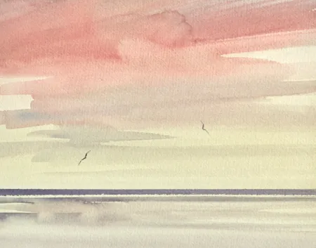 Original seascape painting Twilight horizons by Timothy Gent