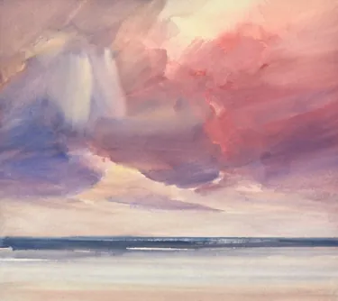 Original seascape painting Twilight shore by Timothy Gent