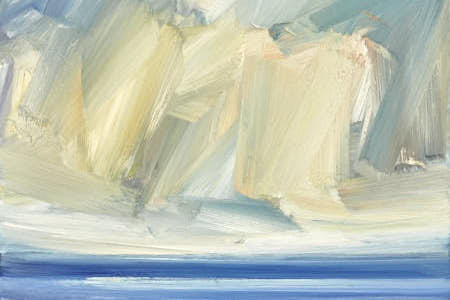 Oil painting Open seas, Lindisfarne article
