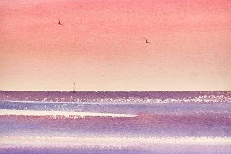 Sunset watercolour paintings article