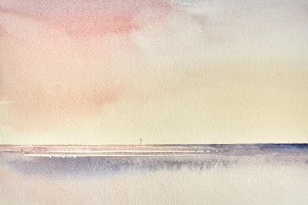 Twilight, St Annes-on-sea beach watercolour painting article